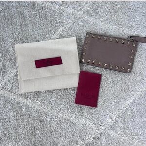 Nude Valentino studded cardholder
